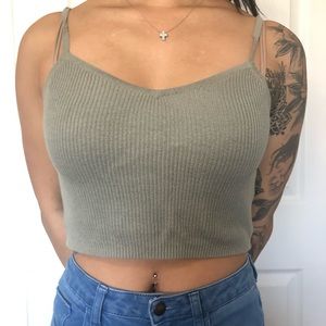 Forever 21 olive crop top